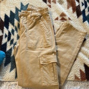 American Eagle Outfitters Tan Straight Leg Pants Relaxed Fit